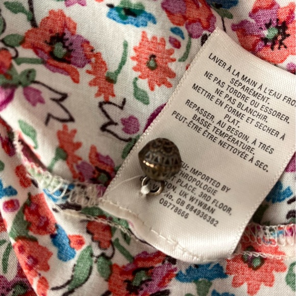 Anthropologie:MAEVE•crochet floral peplum blouse•sz 8 - Picture 10 of 16
